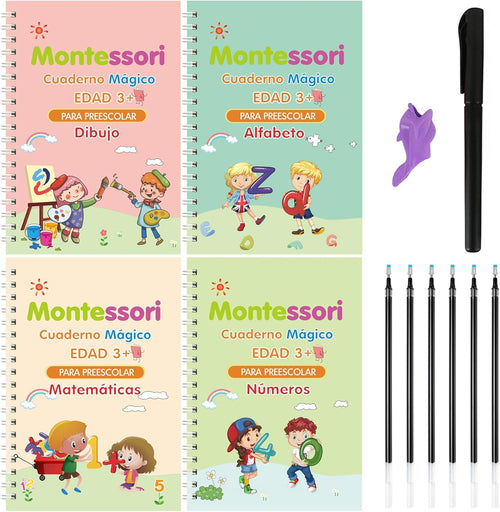 Cuaderno Magico de escritura para niños 4 unidades