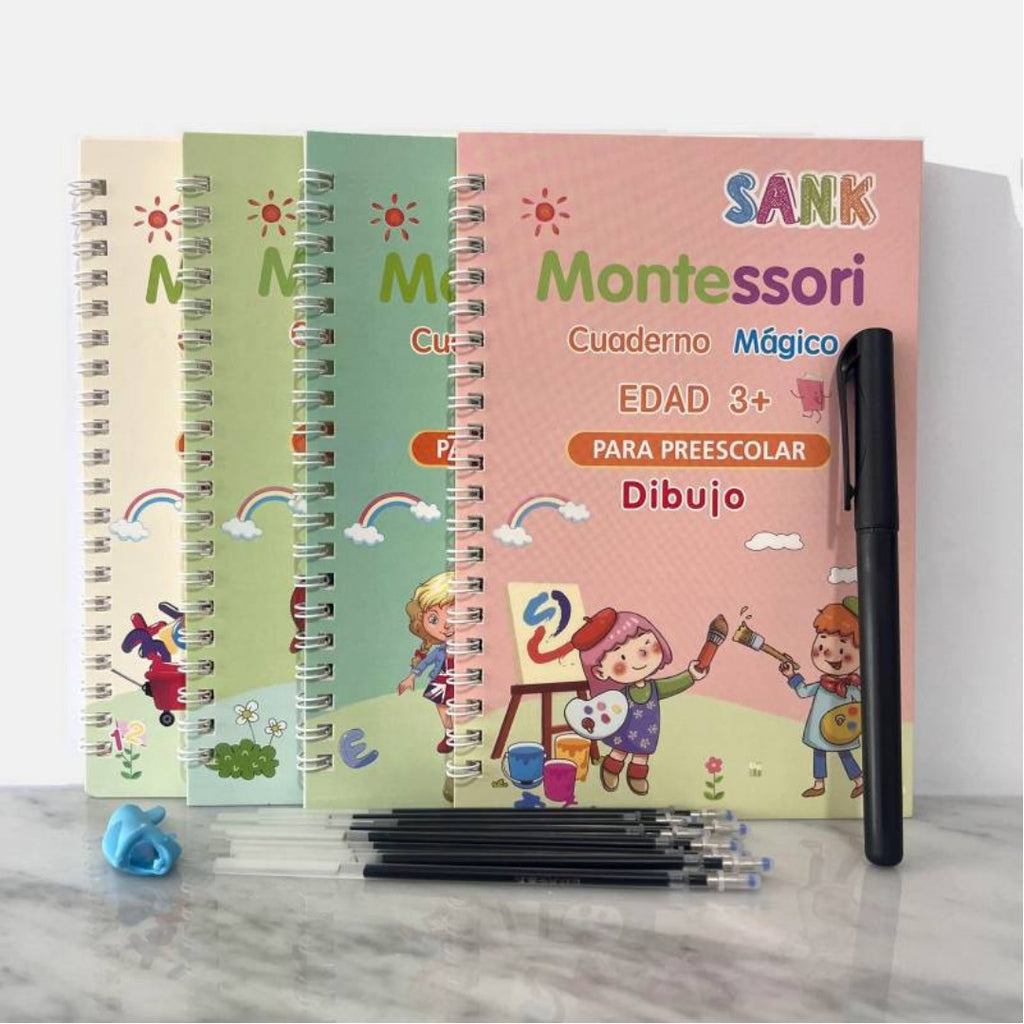 Cuaderno Magico de escritura para niños 4 unidades
